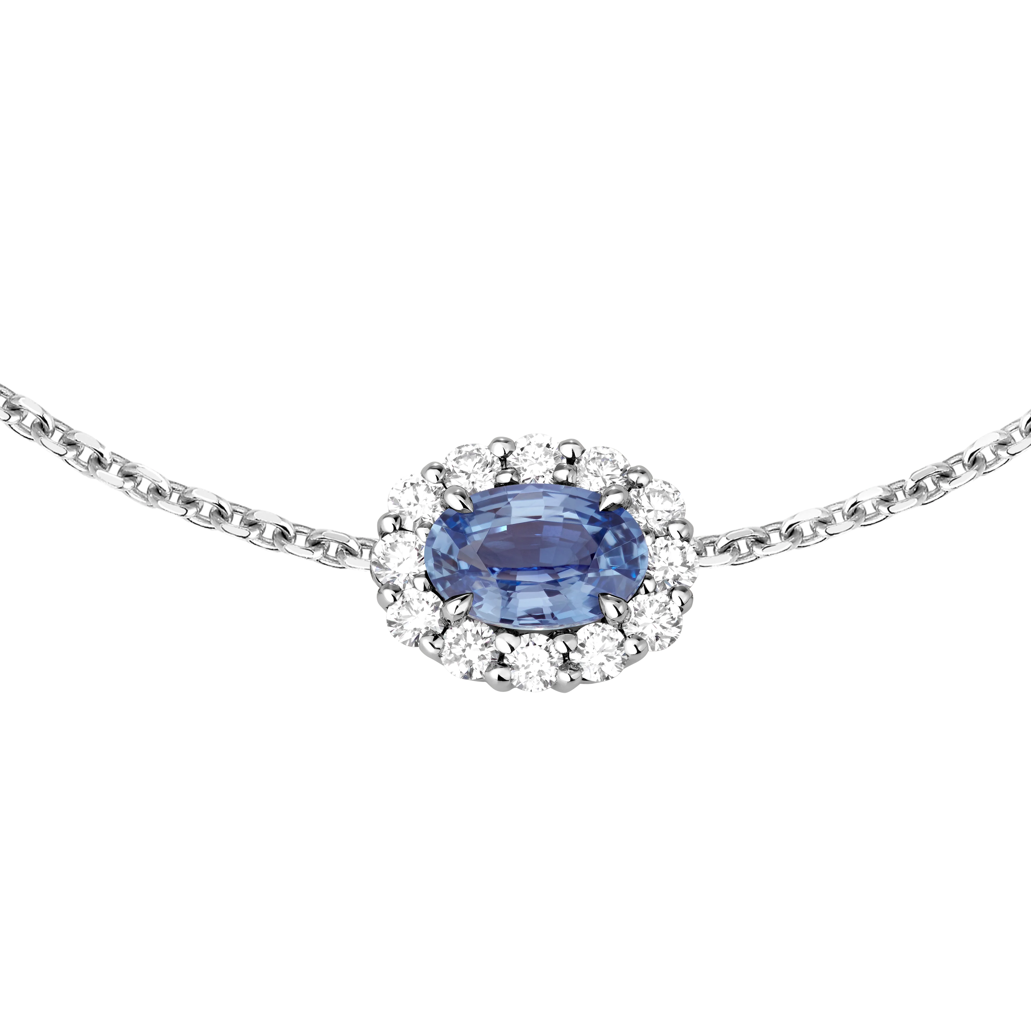 1735 Mini Icons Pale Sapphire Bracelet | In Platinum with Diamonds - Image 2