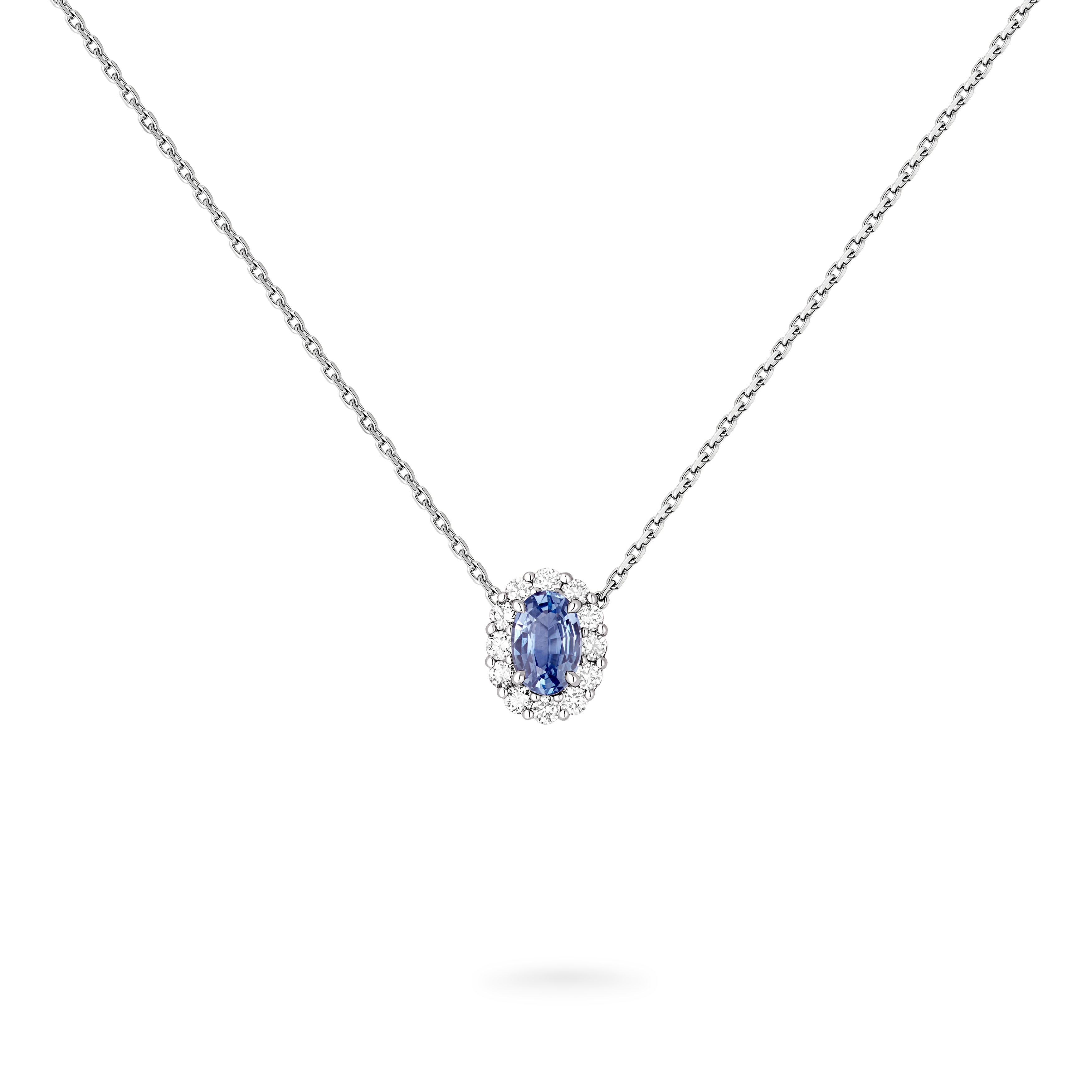 1735 Mini Icons Pale Sapphire Pendant | In Platinum with Diamonds