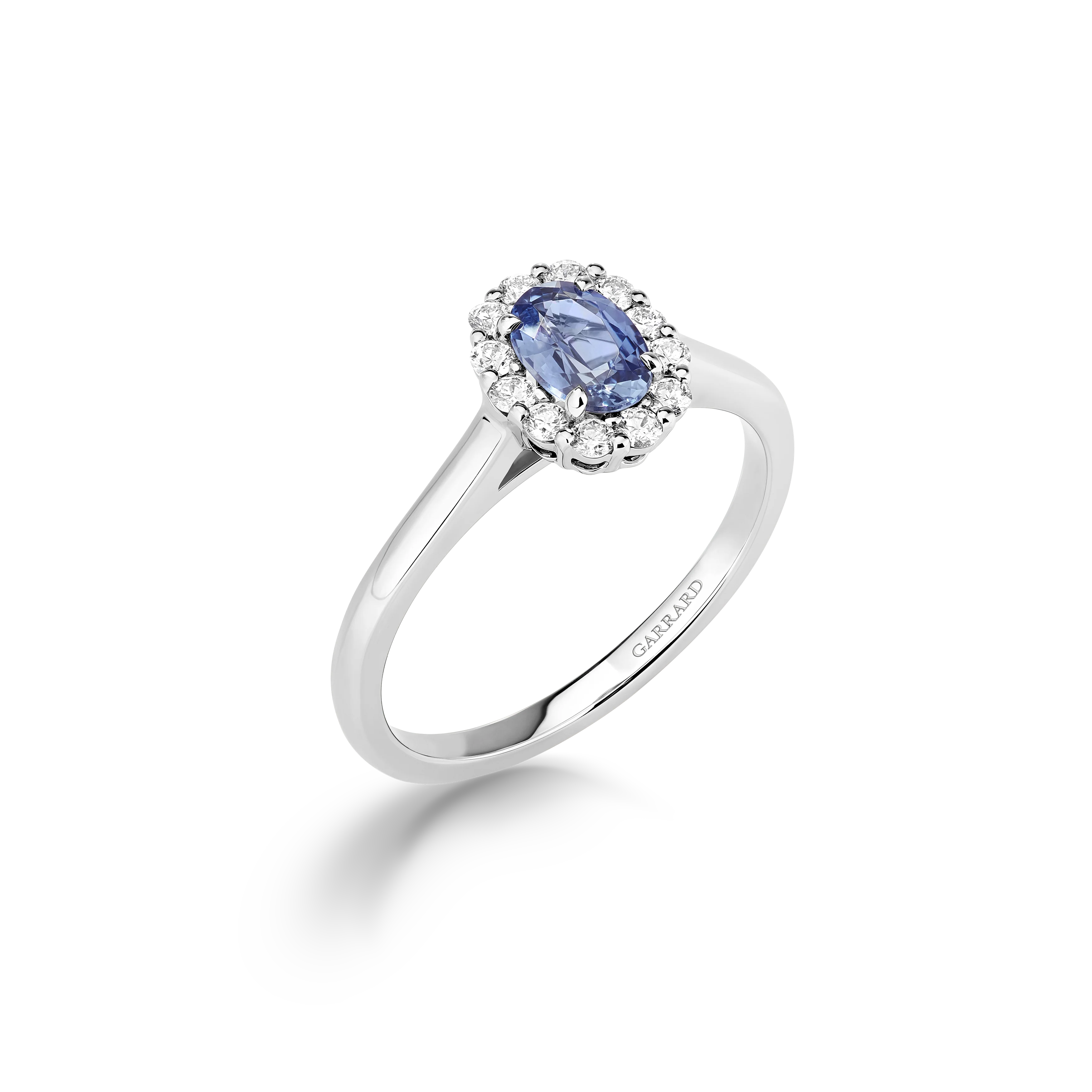 1735 Mini Icons Pale Sapphire Ring | In Platinum with Diamonds