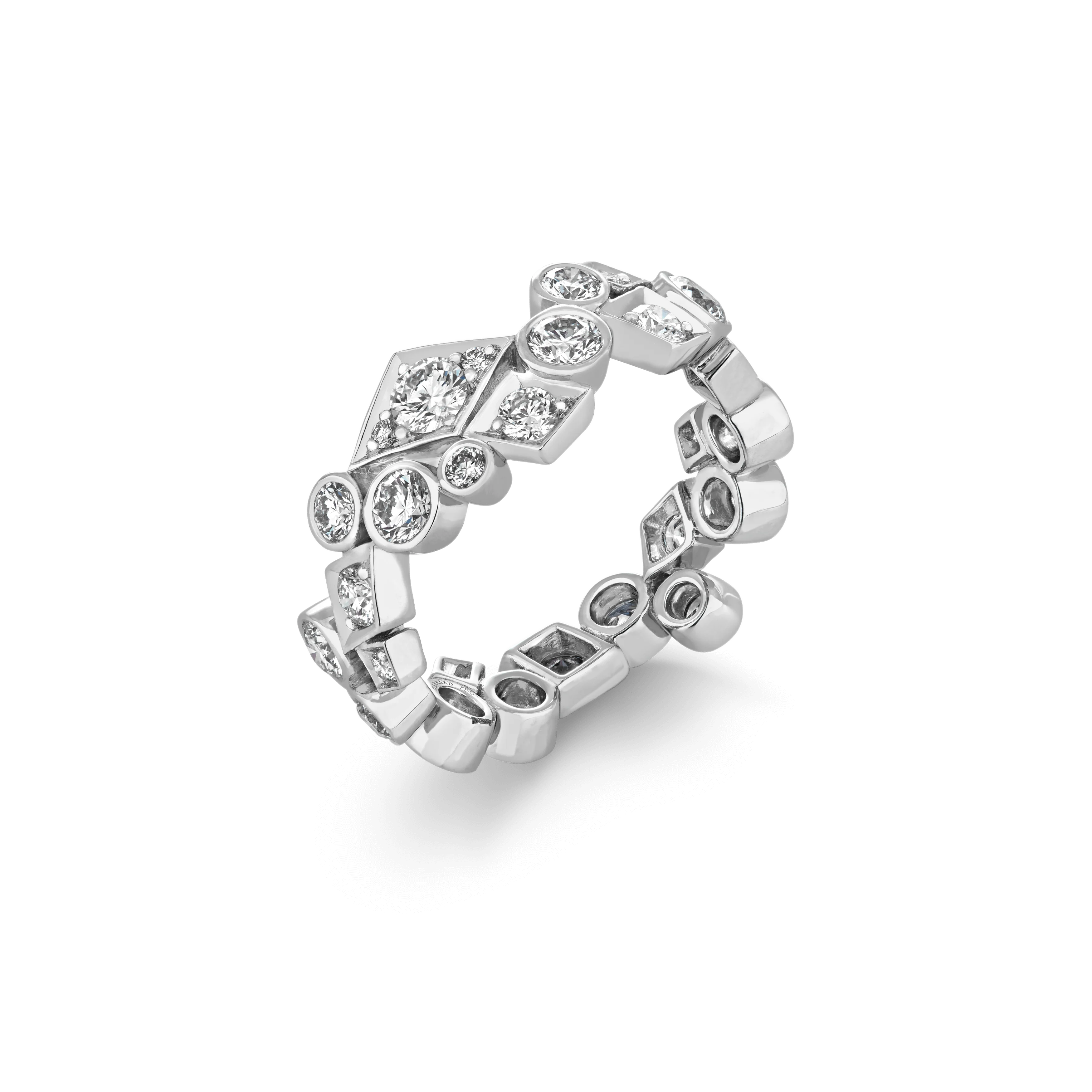 Albemarle Abstract Diamond Ring | In 18ct White Gold