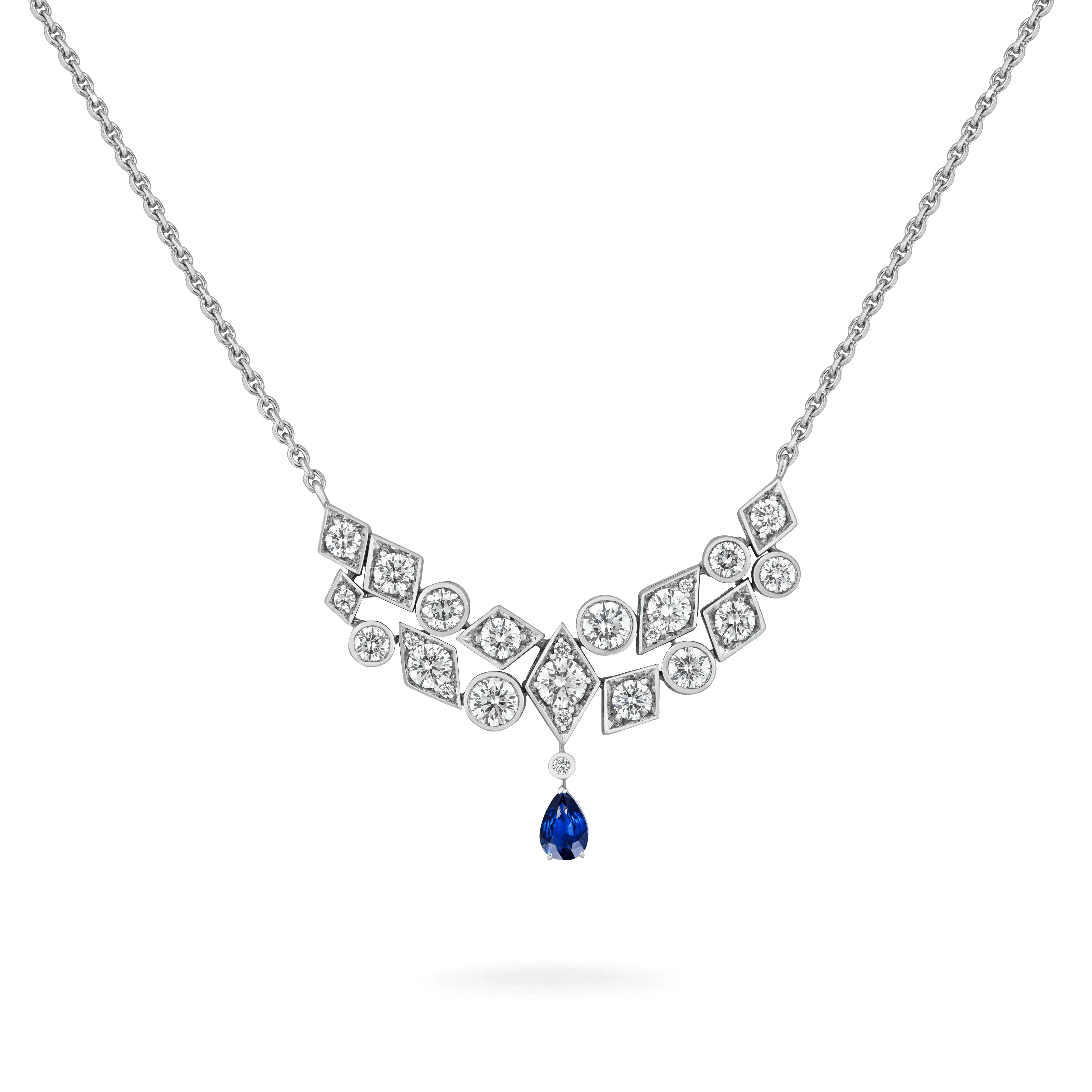 Albemarle Abstract Transformable Diamond Necklace | In 18ct White Gold - Image 5