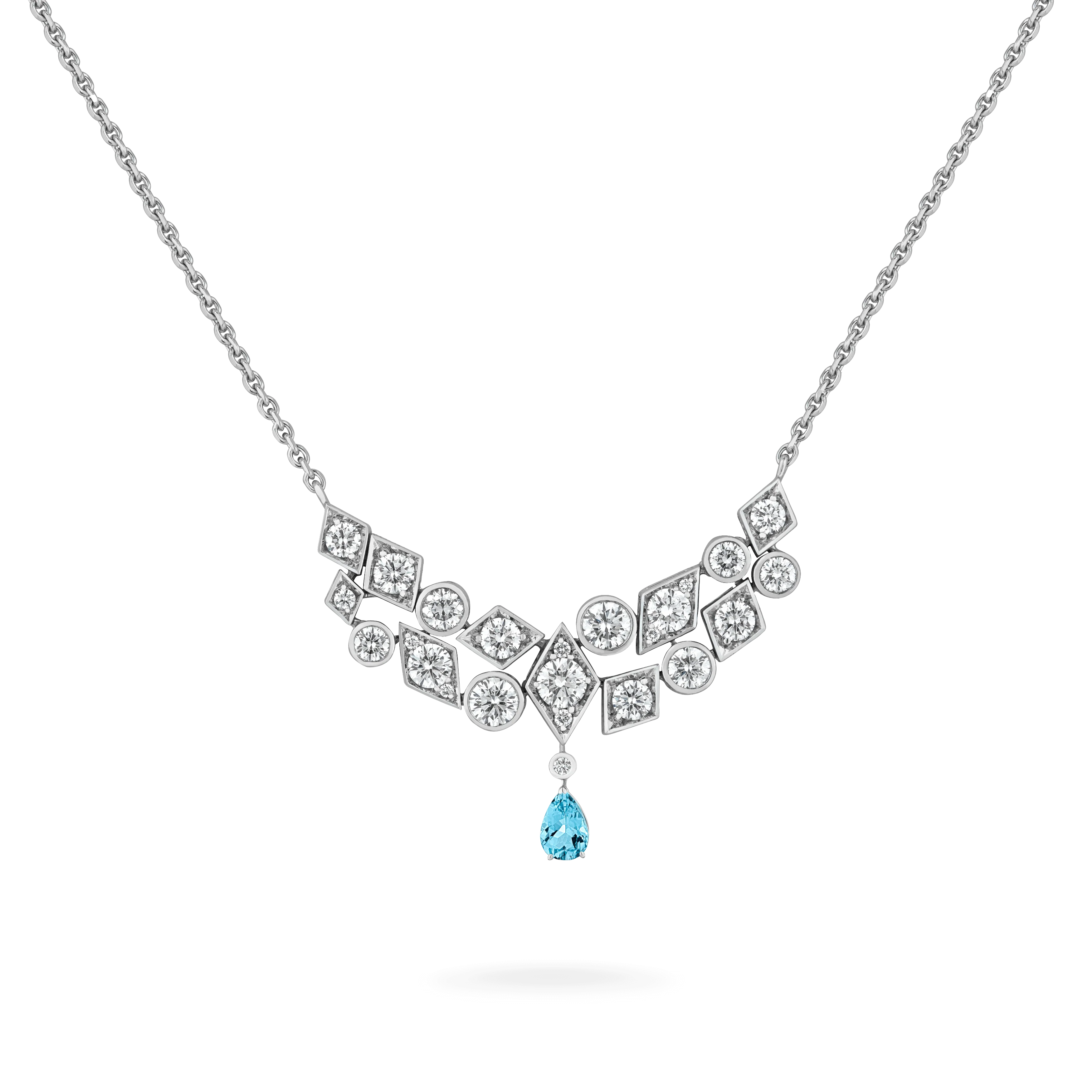 Albemarle Abstract Transformable Diamond Necklace | In 18ct White Gold - Image 6