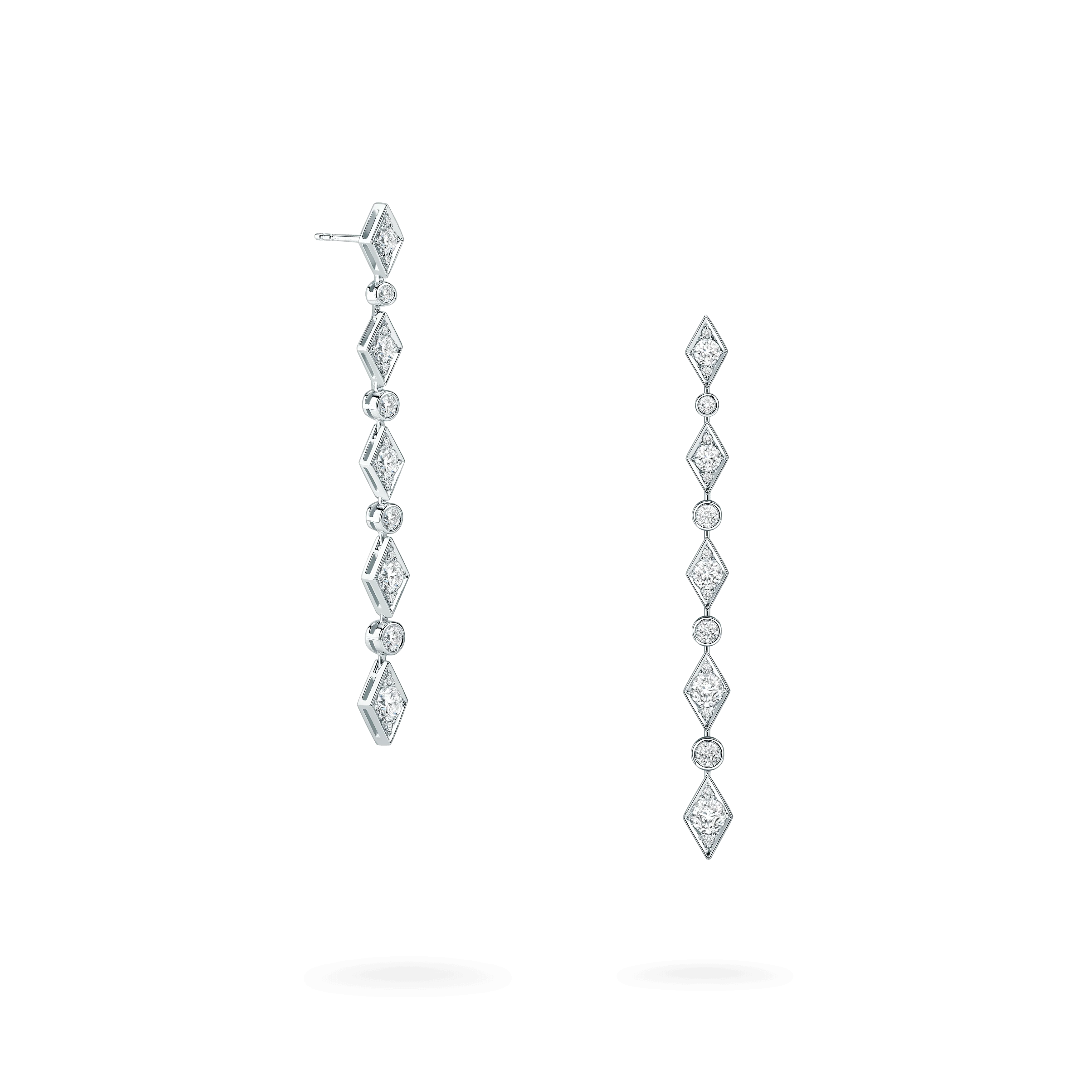 Albemarle Diamond Drop Earrings | In 18ct White Gold - Image 3