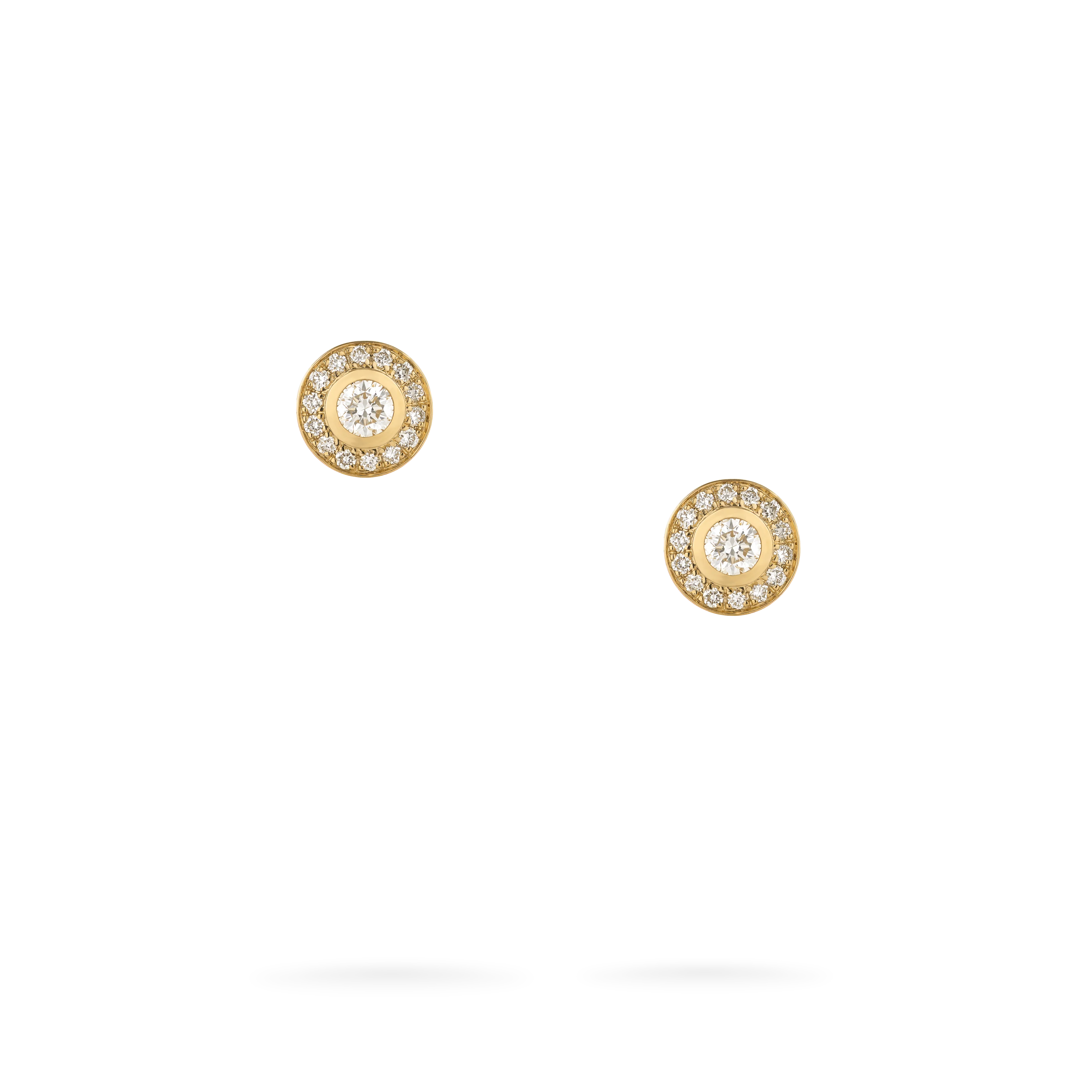 Albemarle Mini Icons Diamond Stud Earrings | In 18ct Yellow Gold with White Diamonds