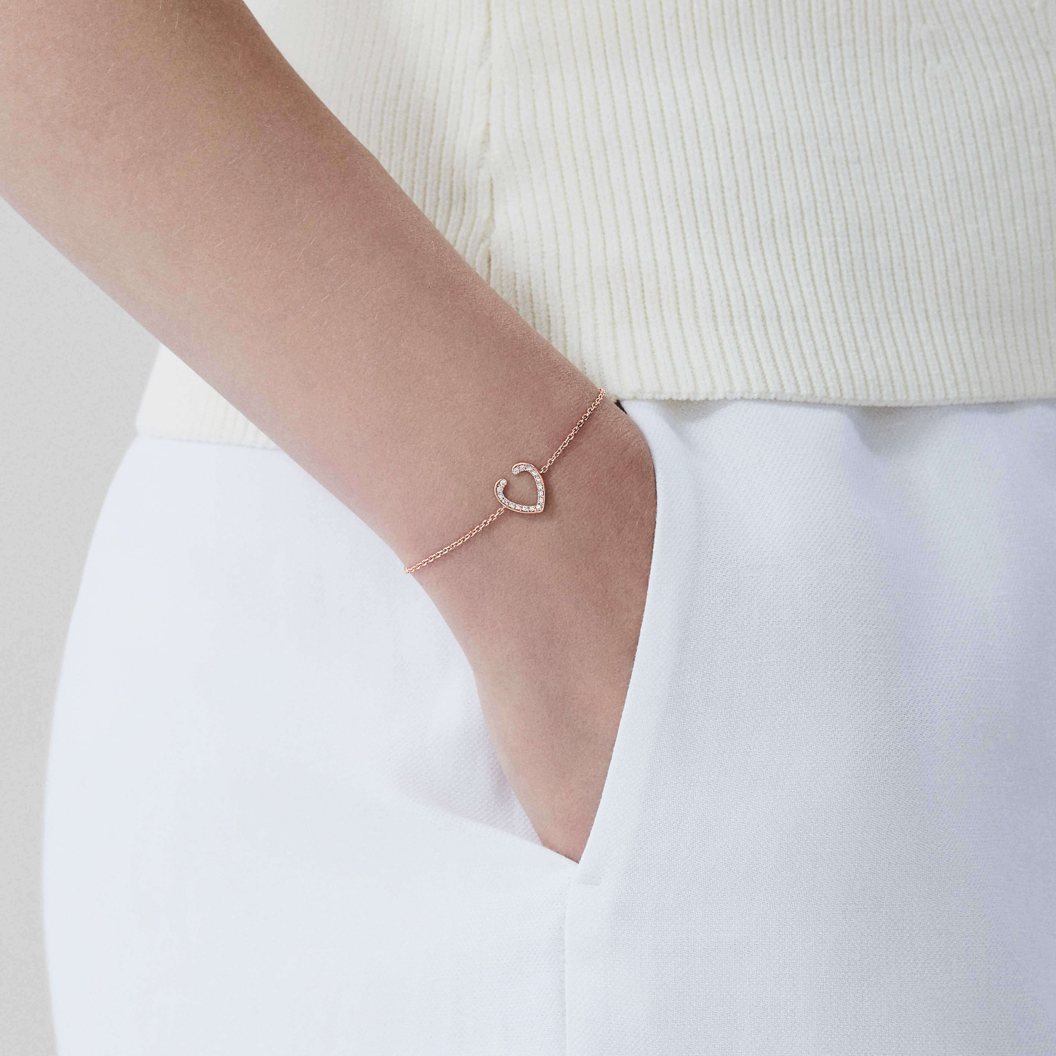 Aloria Mini Icons Diamond Bracelet | In 18ct Rose Gold - Image 2