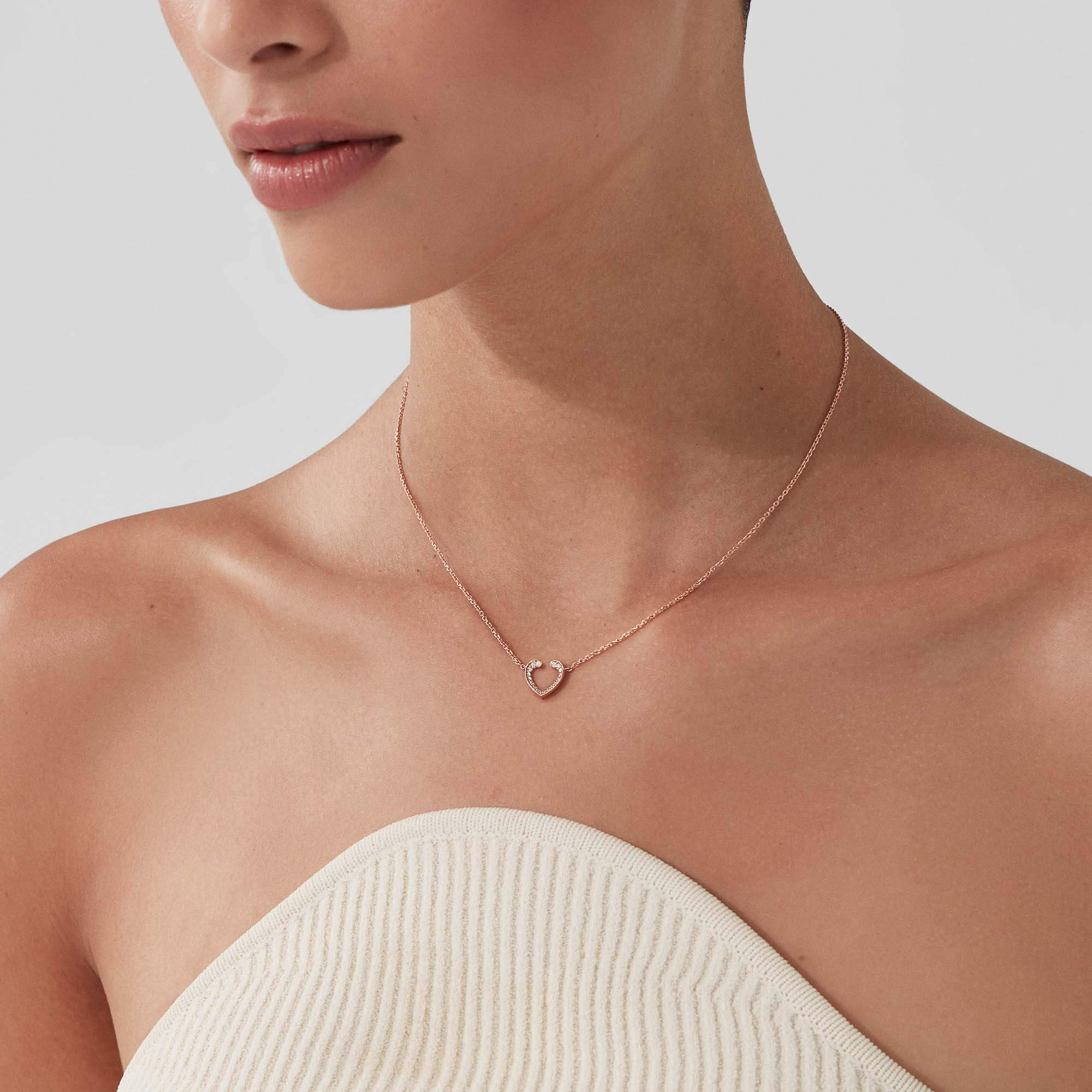 Aloria Mini Icons Diamond Pendant | In 18ct Rose Gold - Image 2