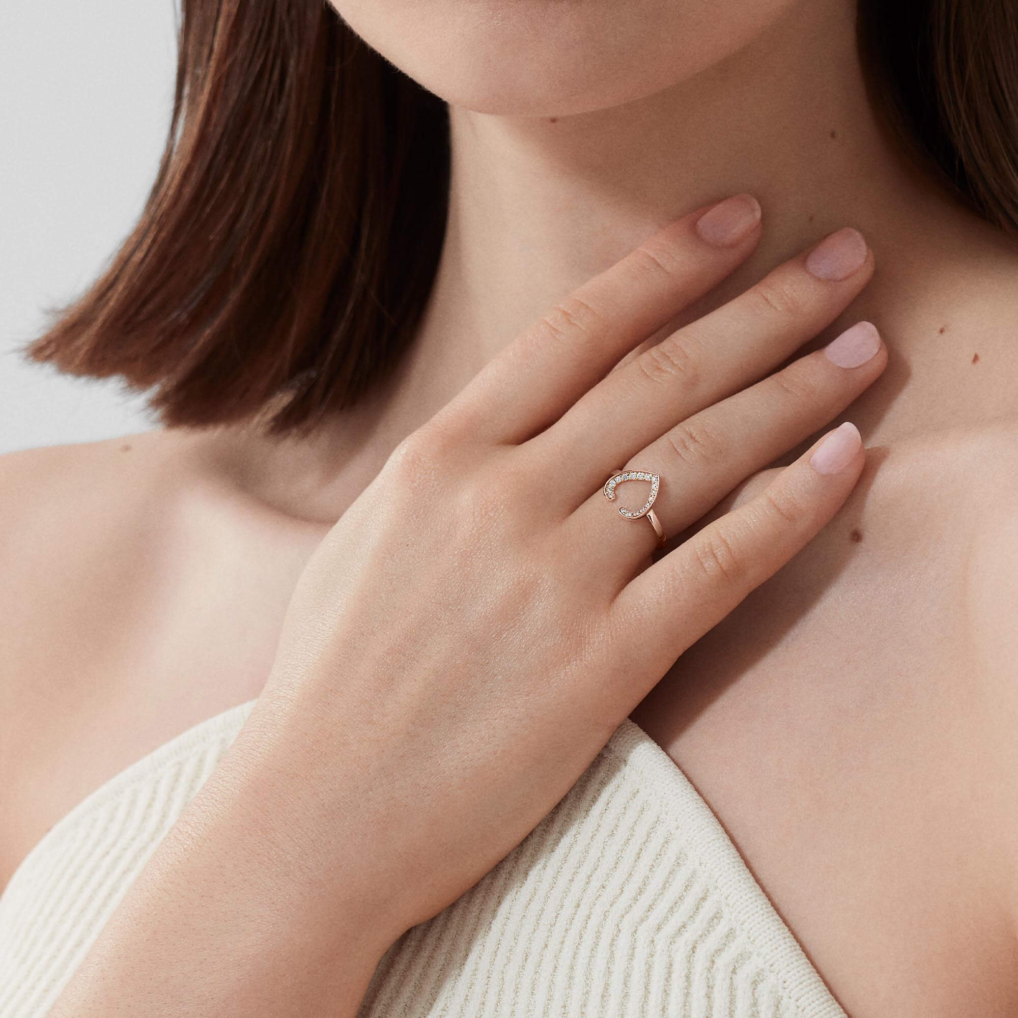 Aloria Mini Icons Diamond Ring | in 18ct Rose Gold - Image 2