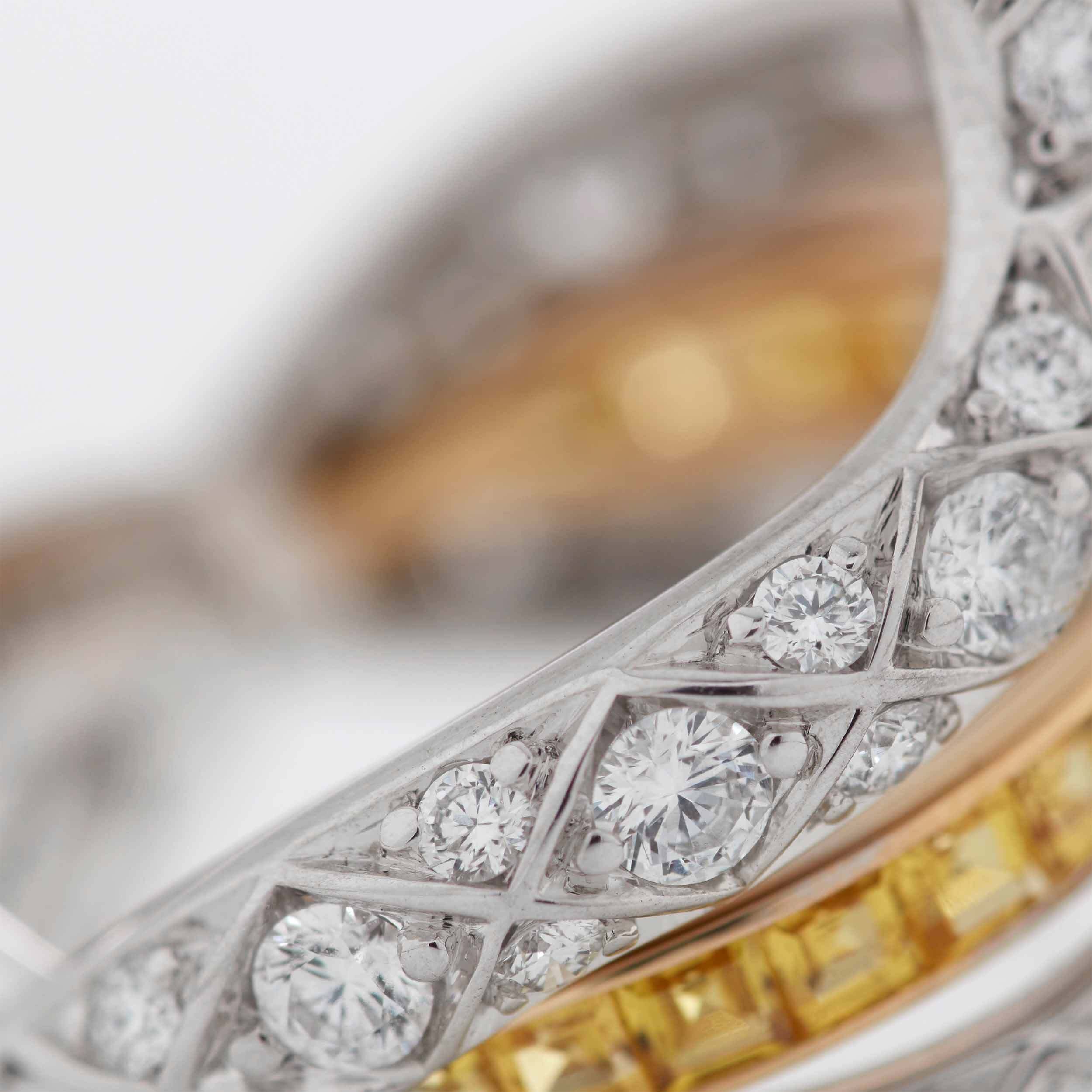 Enchanted Palace Serpent Yellow Sapphire and Diamond Ring | In 18ct White and Yellow Gold with Blue Sapphires - Image 4