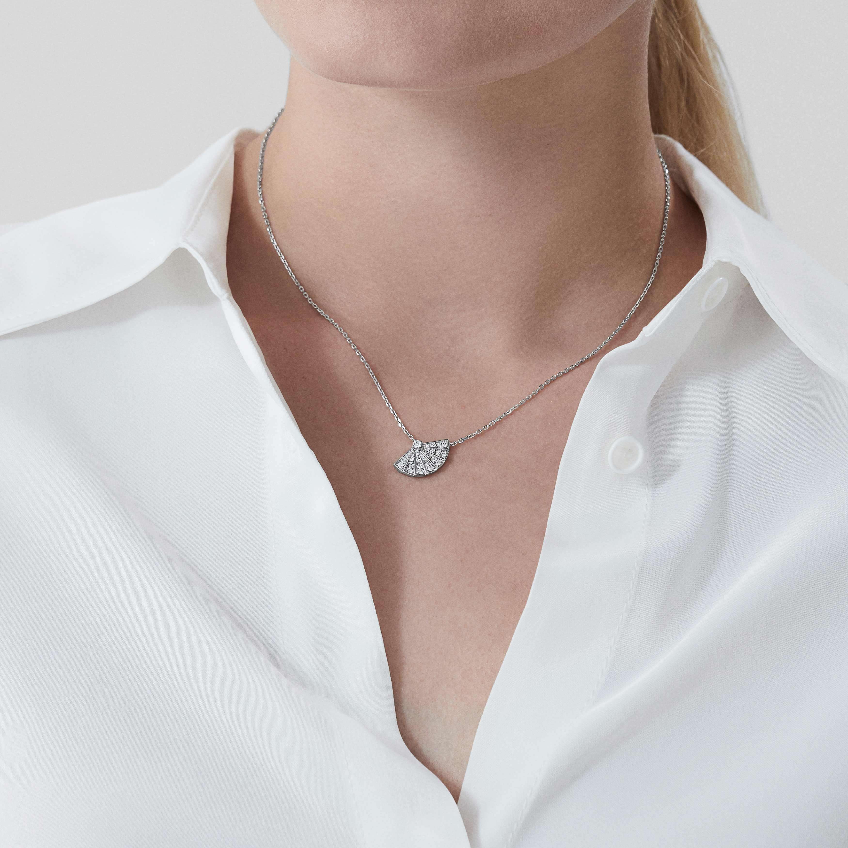 Fanfare Symphony Mini Icons Diamond Pendant  | In 18ct White Gold - Image 2