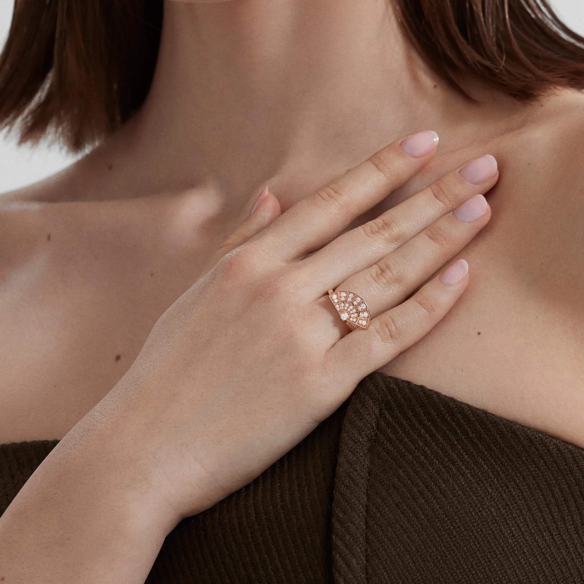 Fanfare Symphony Mini Icons Diamond Ring  | In 18ct Rose Gold - Image 2