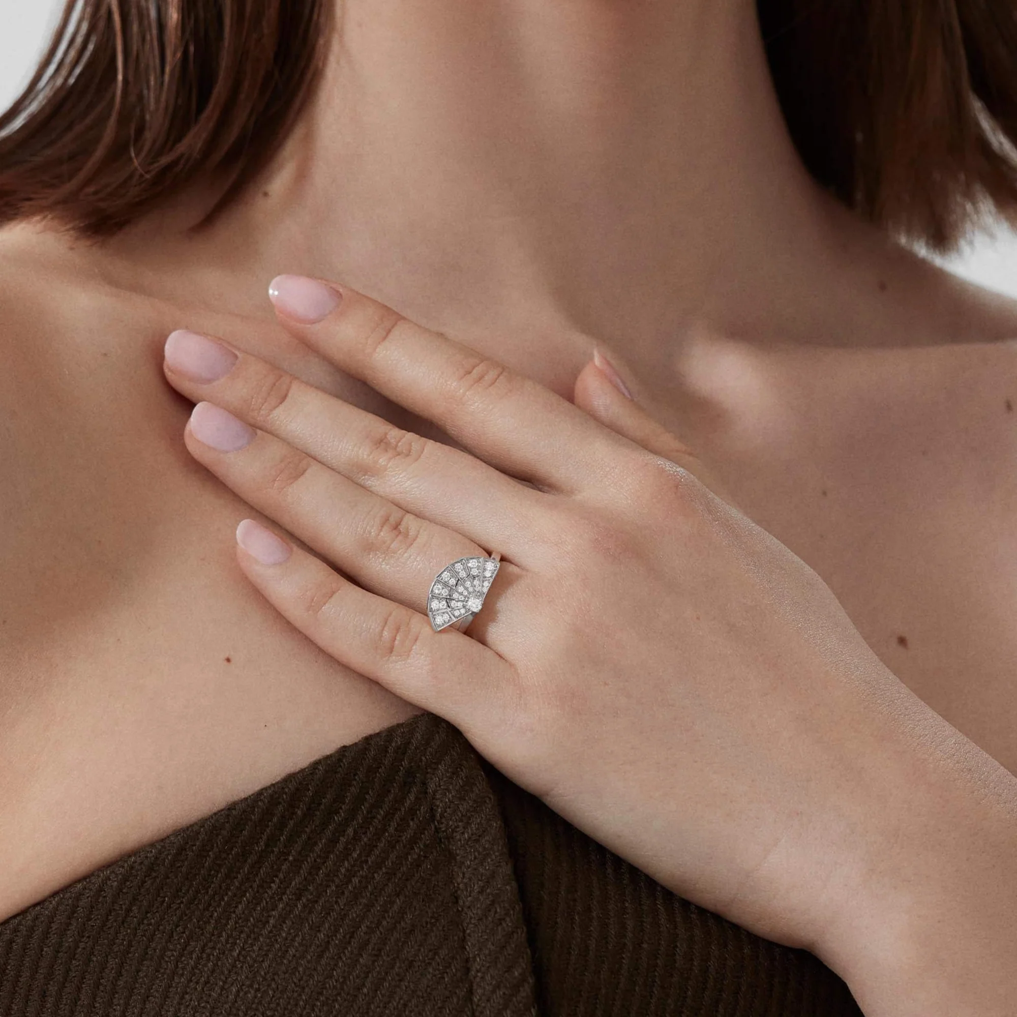 Fanfare Symphony Mini Icons Diamond Ring  | In 18ct White Gold - Image 2