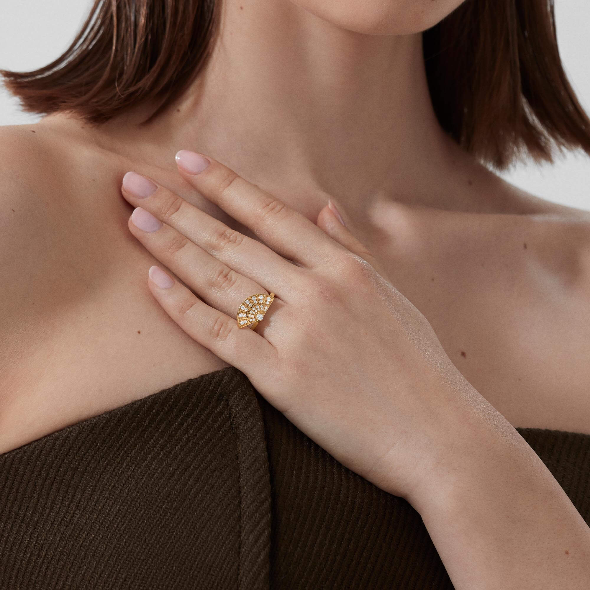 Fanfare Symphony Mini Icons Diamond Ring  | In 18ct Yellow Gold - Image 2