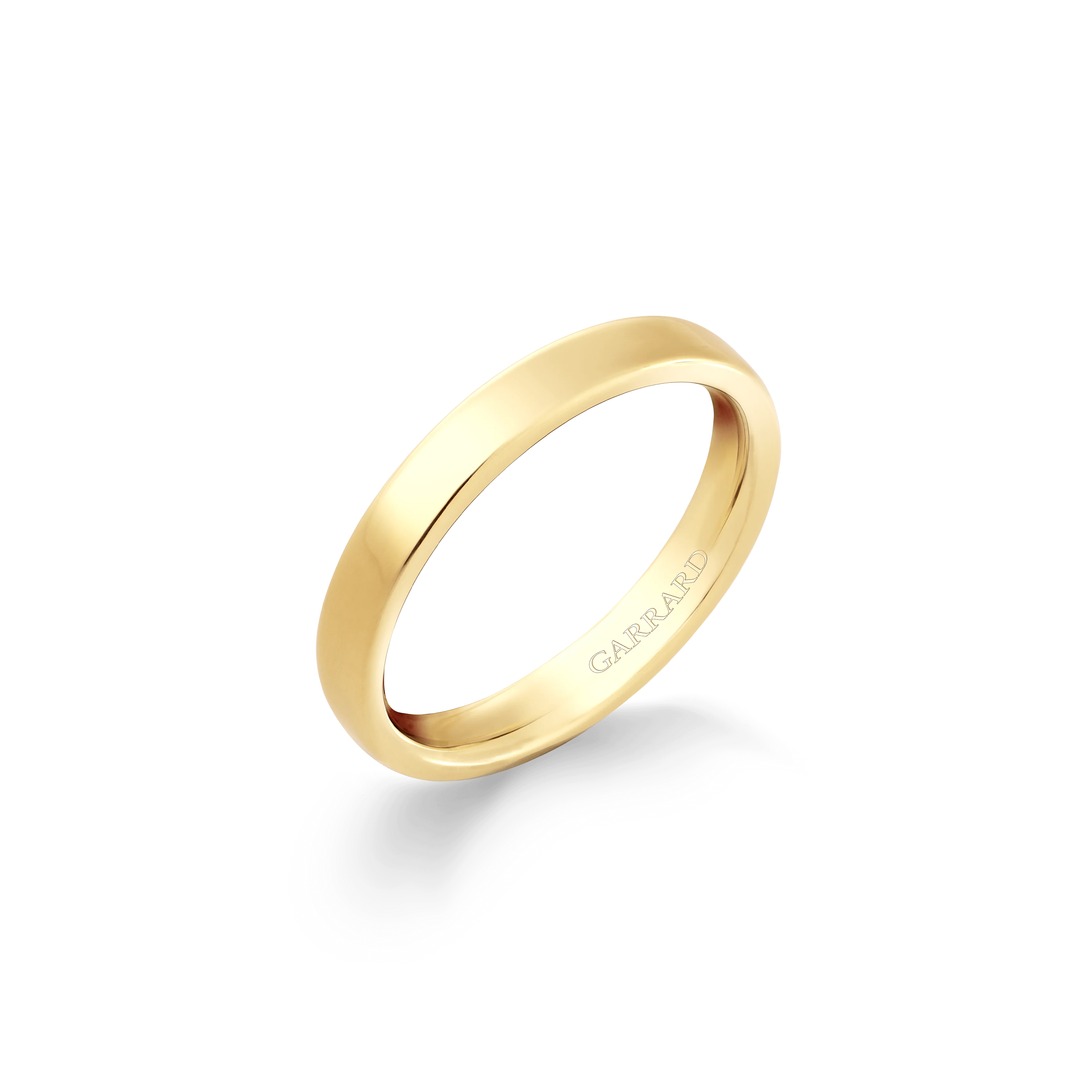 Flat Court Softened Edges Wedding Ring in 18ct Yellow Gold | 3mm