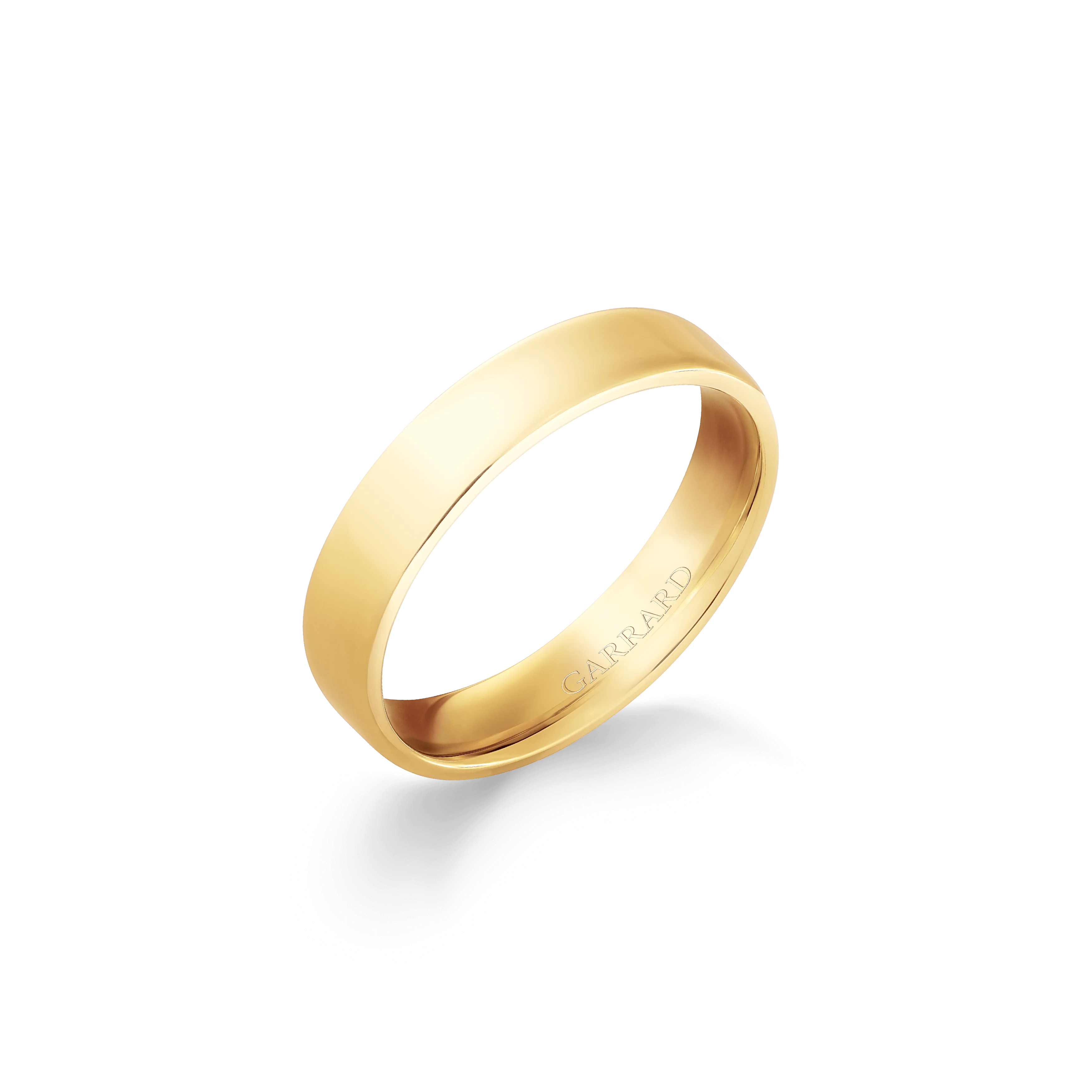 Flat Court Softened Edges Wedding Ring in 18ct Yellow Gold | 5mm