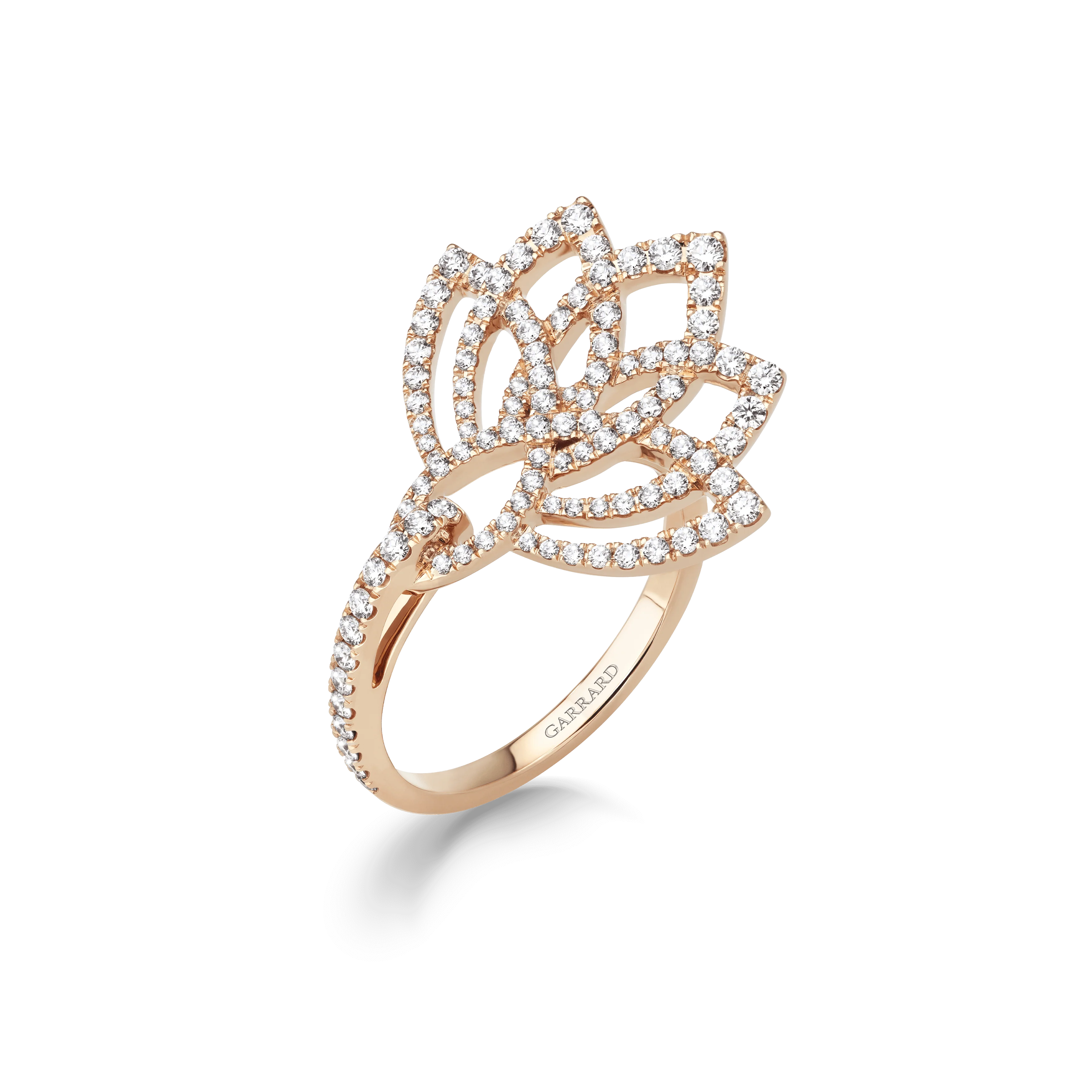 Lotus Blossom Diamond Ring | In 18K Rose Gold