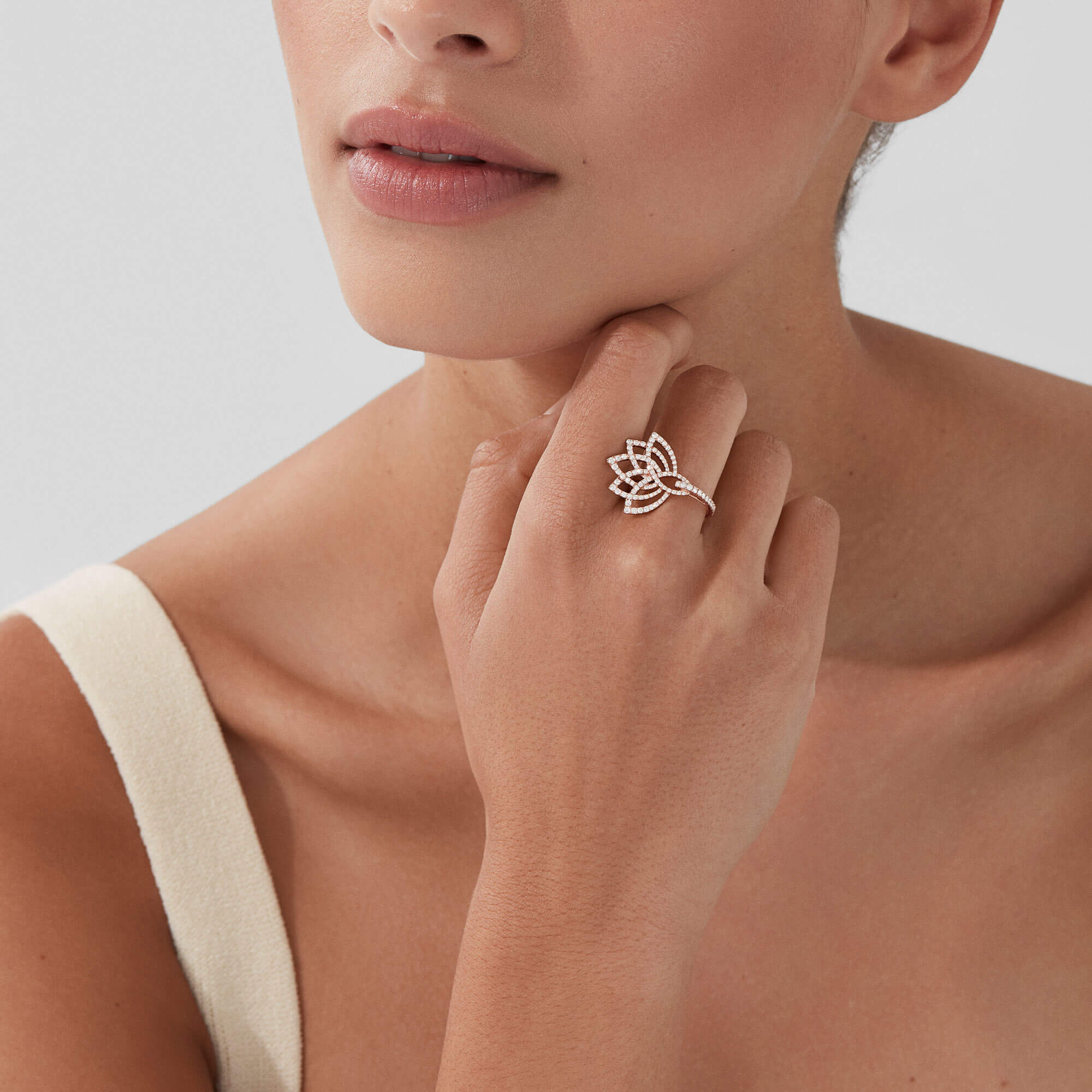 Lotus Blossom Diamond Ring | In 18K Rose Gold - Image 2