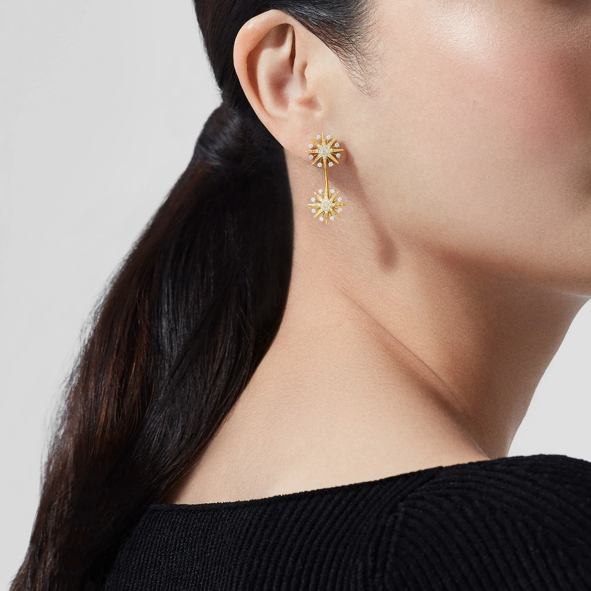 Starlight Diamond Drop Jackets | In 18ct Yellow Gold - Image 3