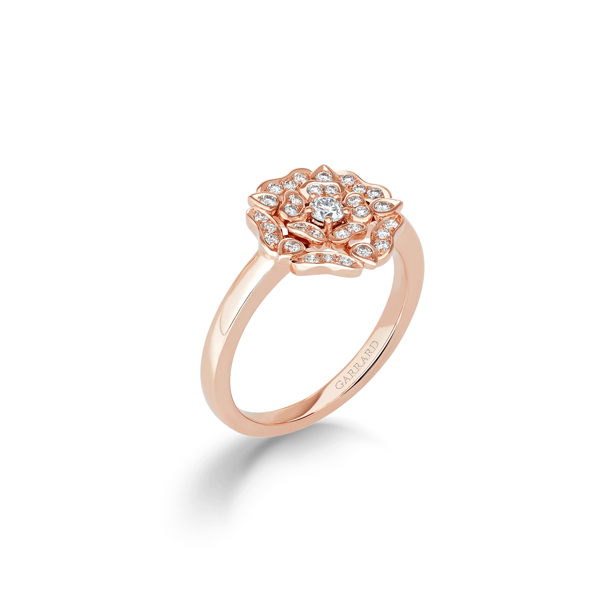 Tudor Rose Mini Icons Diamond Ring | In 18ct Rose Gold