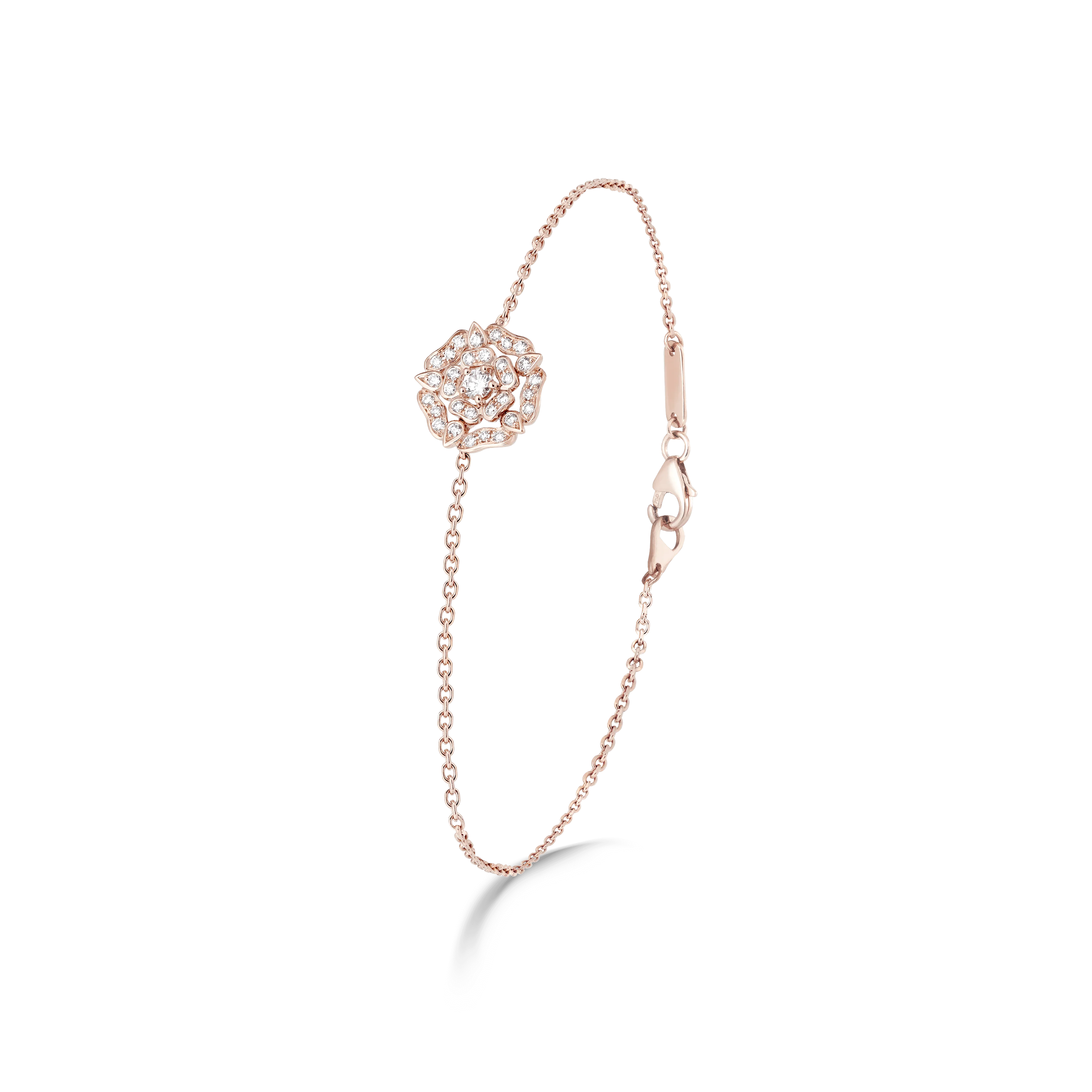 Tudor Rose Mini Icons Diamond Bracelet  | In 18ct Rose Gold