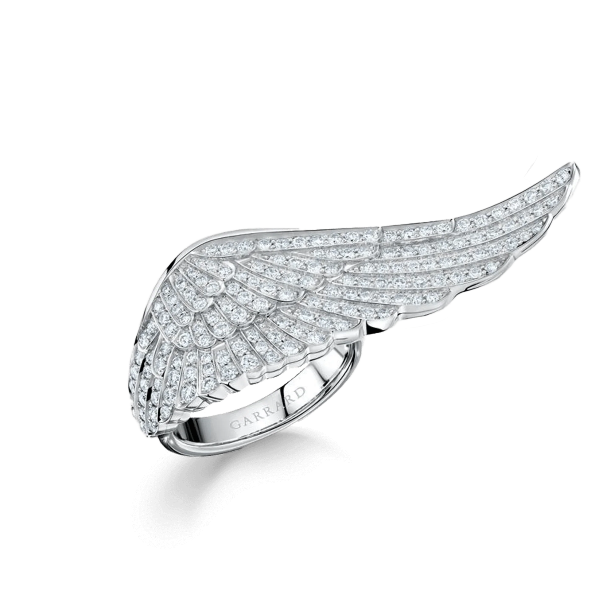 Wings Classic Large Diamond Ring | In 18ct White Gold