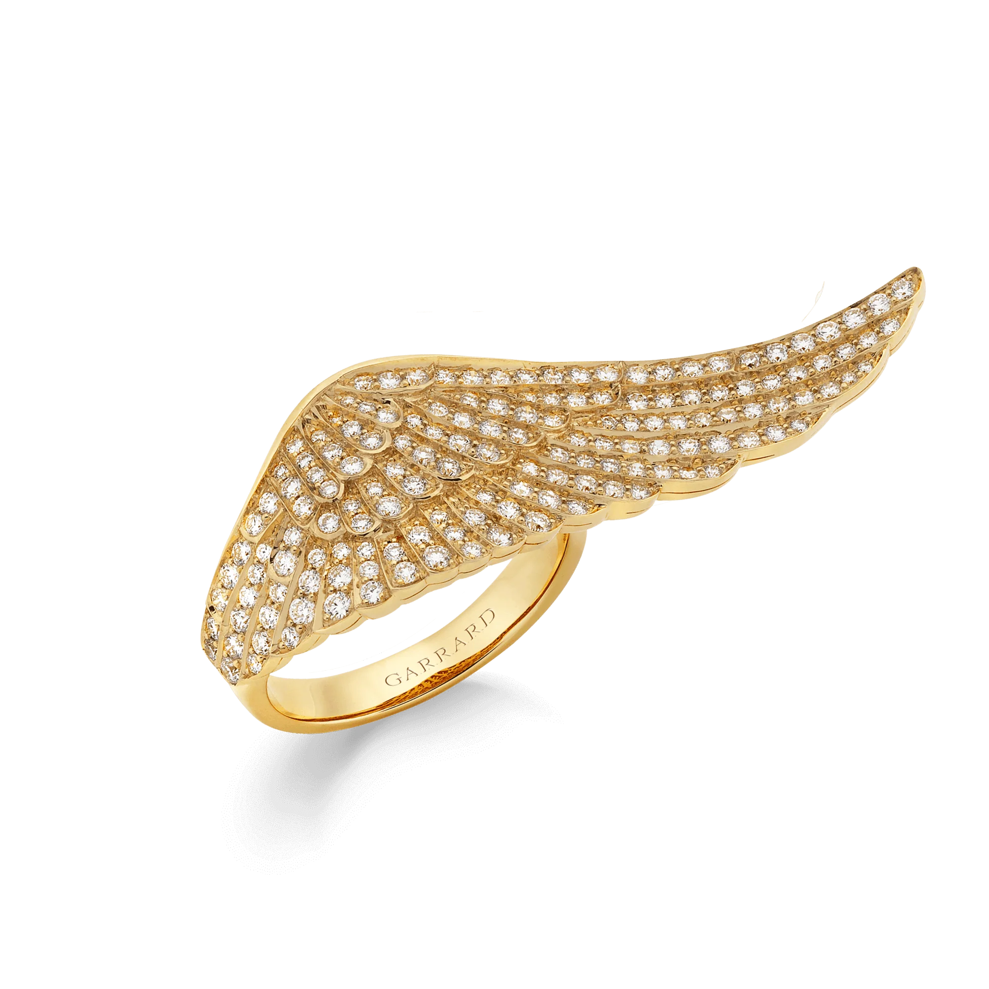 Wings Classic Large Diamond Ring | In 18ct Yellow Gold