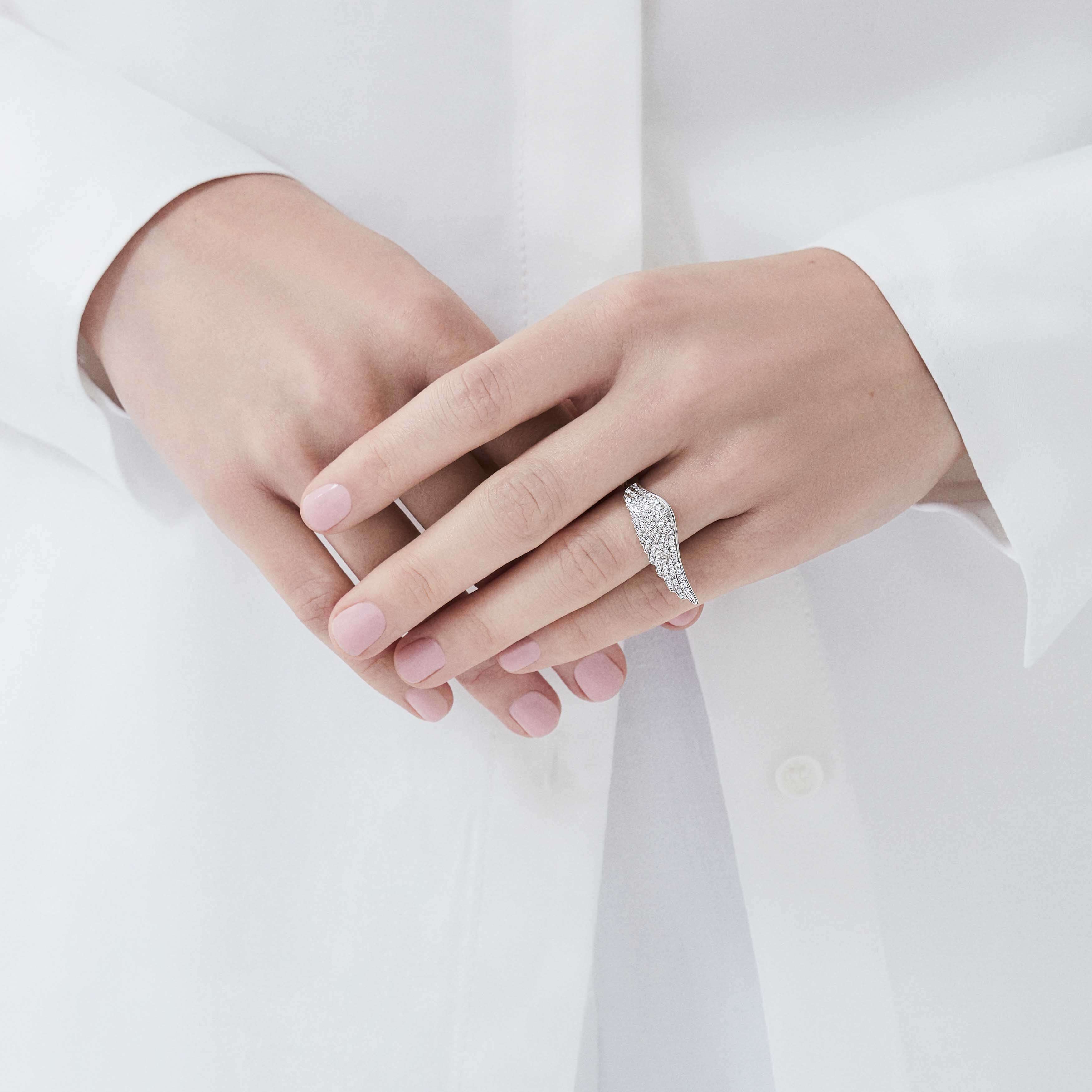 Wings Classic Mini Icons Diamond Ring | In 18ct White Gold - Image 2