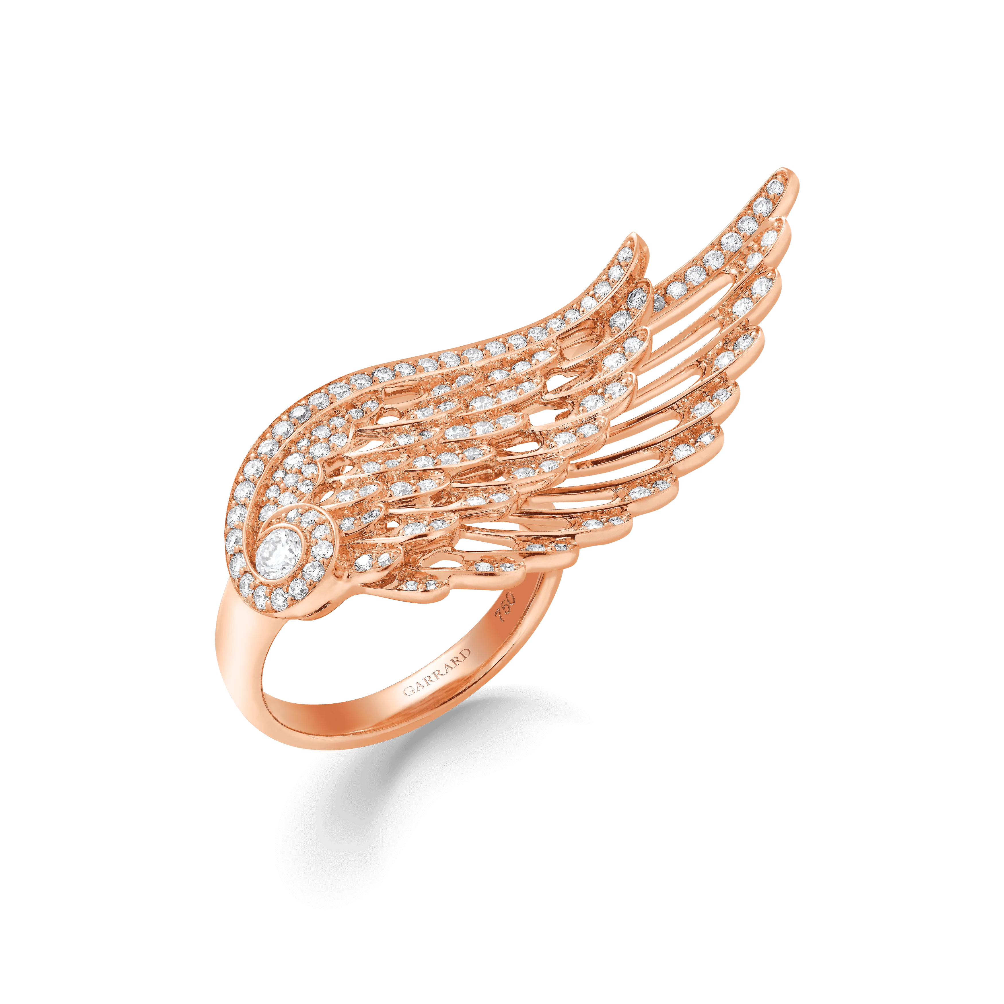 Wings Embrace Diamond Ring | In 18ct Rose Gold