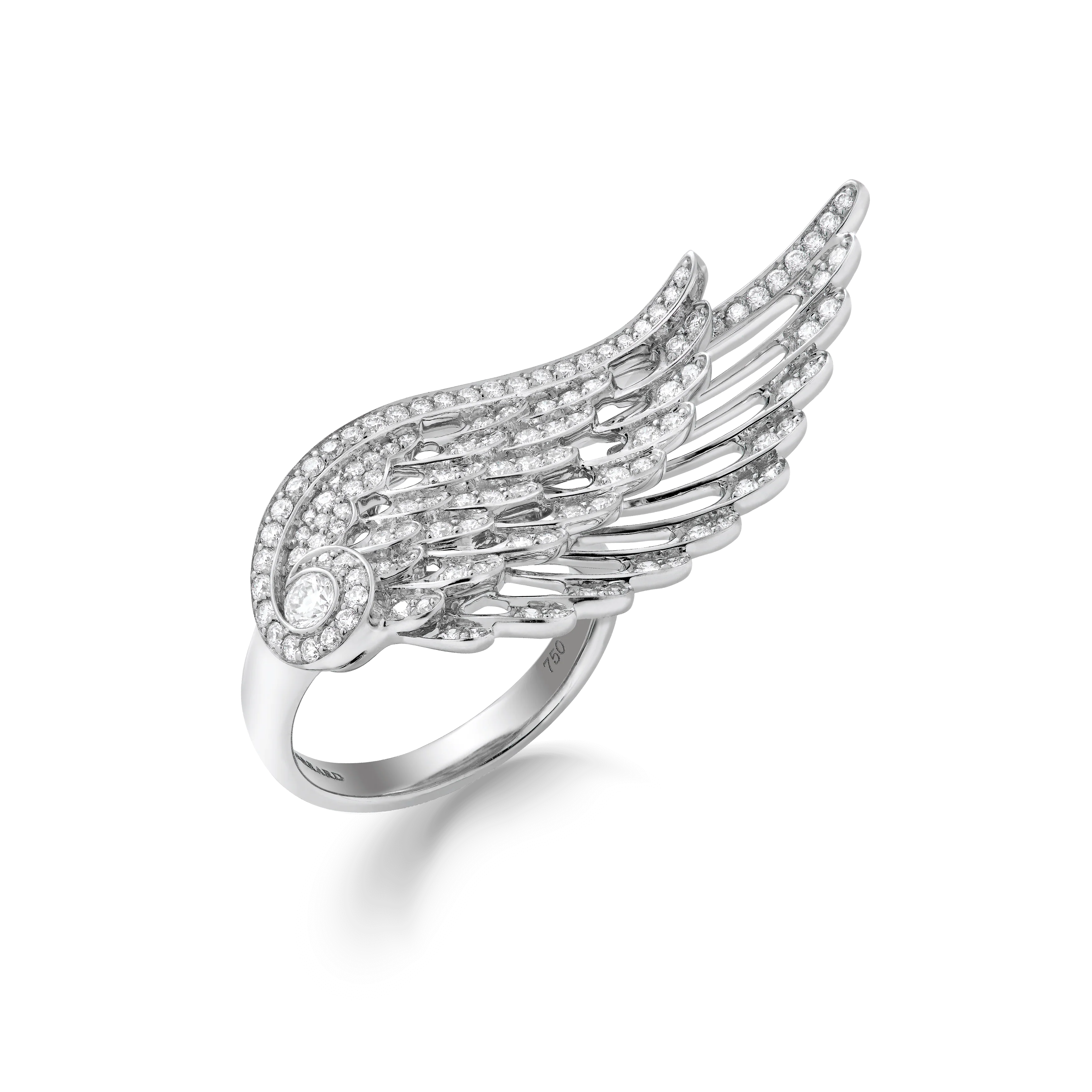Wings Embrace Diamond Ring | In 18ct White Gold