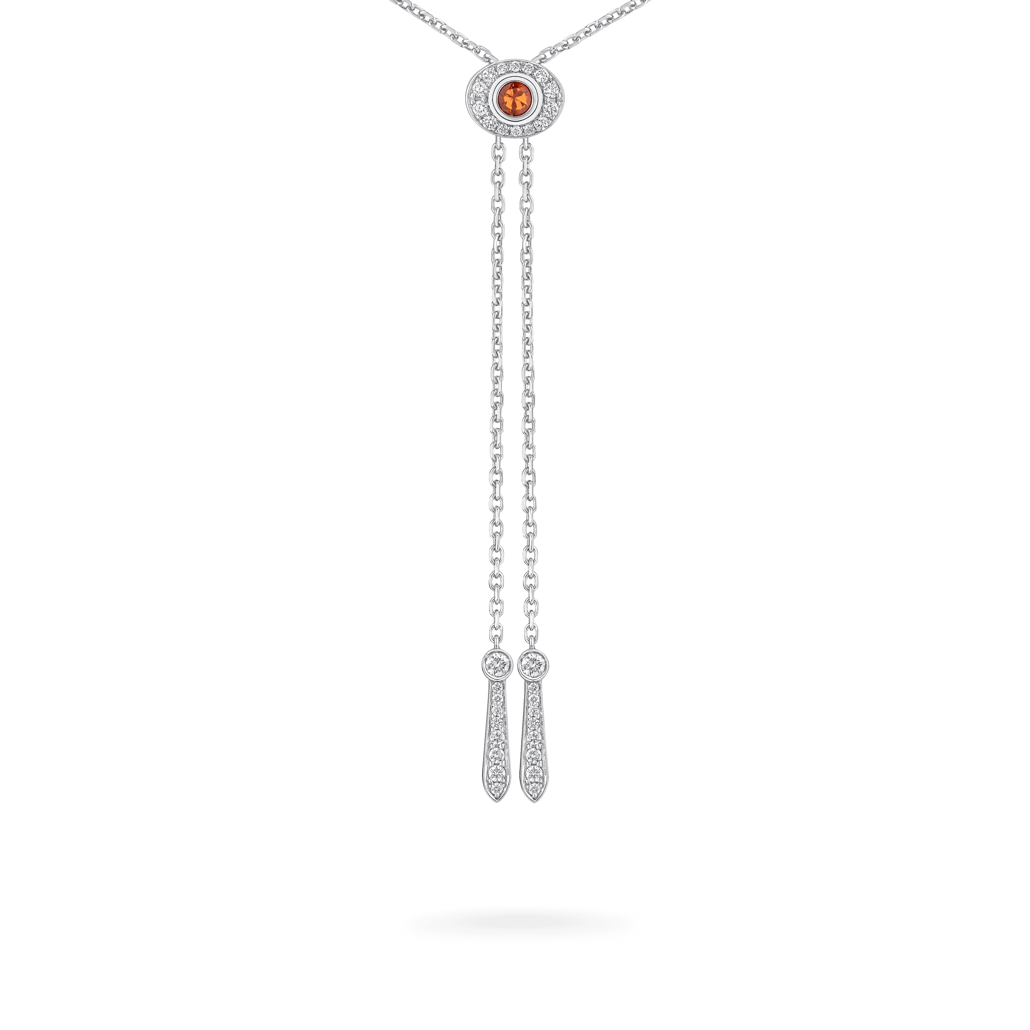 Wings Embrace Phoenix Slider Pendant | In 18ct White Gold with Diamonds and Sapphires - Image 3