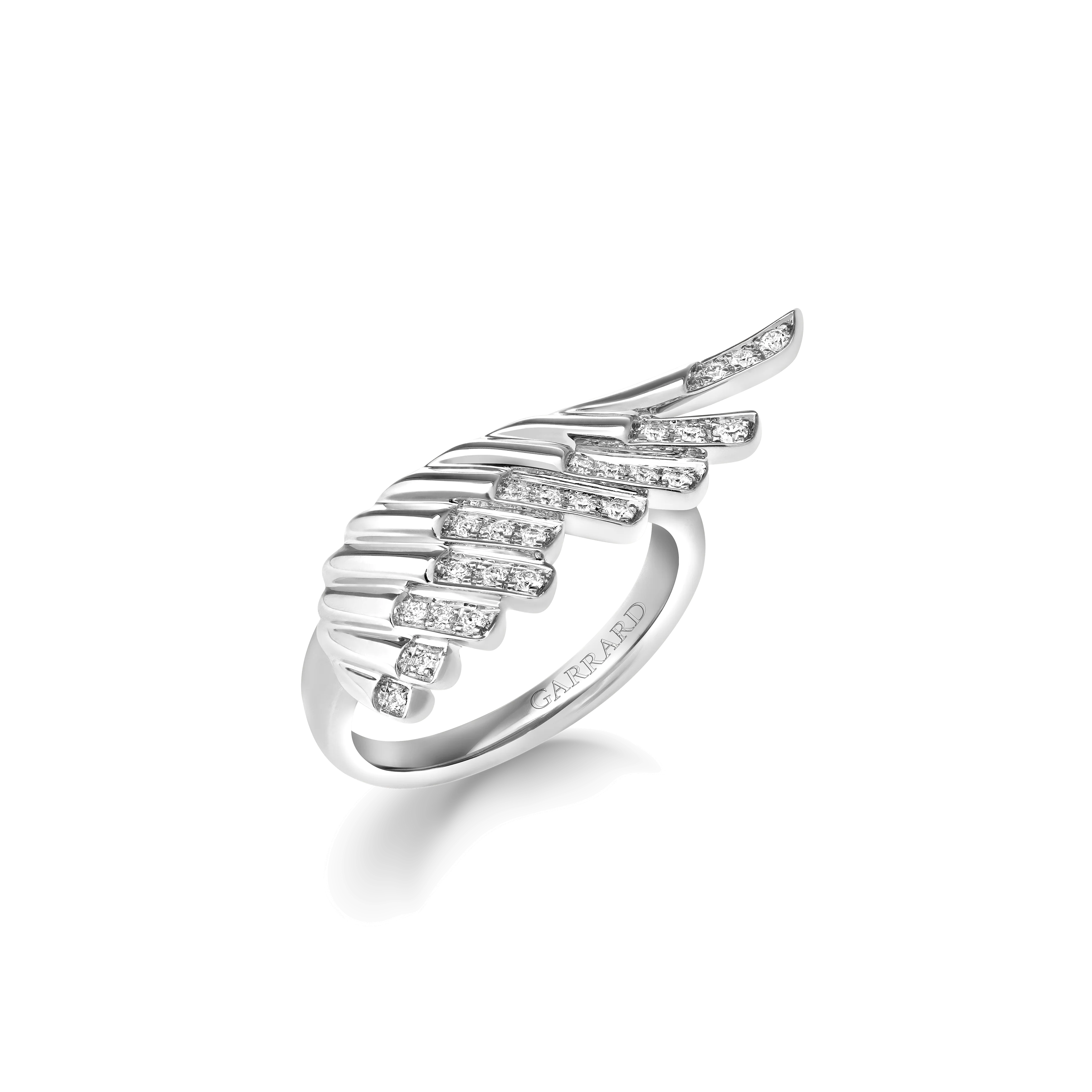Wings Rising Mini Icons Diamond Ring | In 18ct White Gold