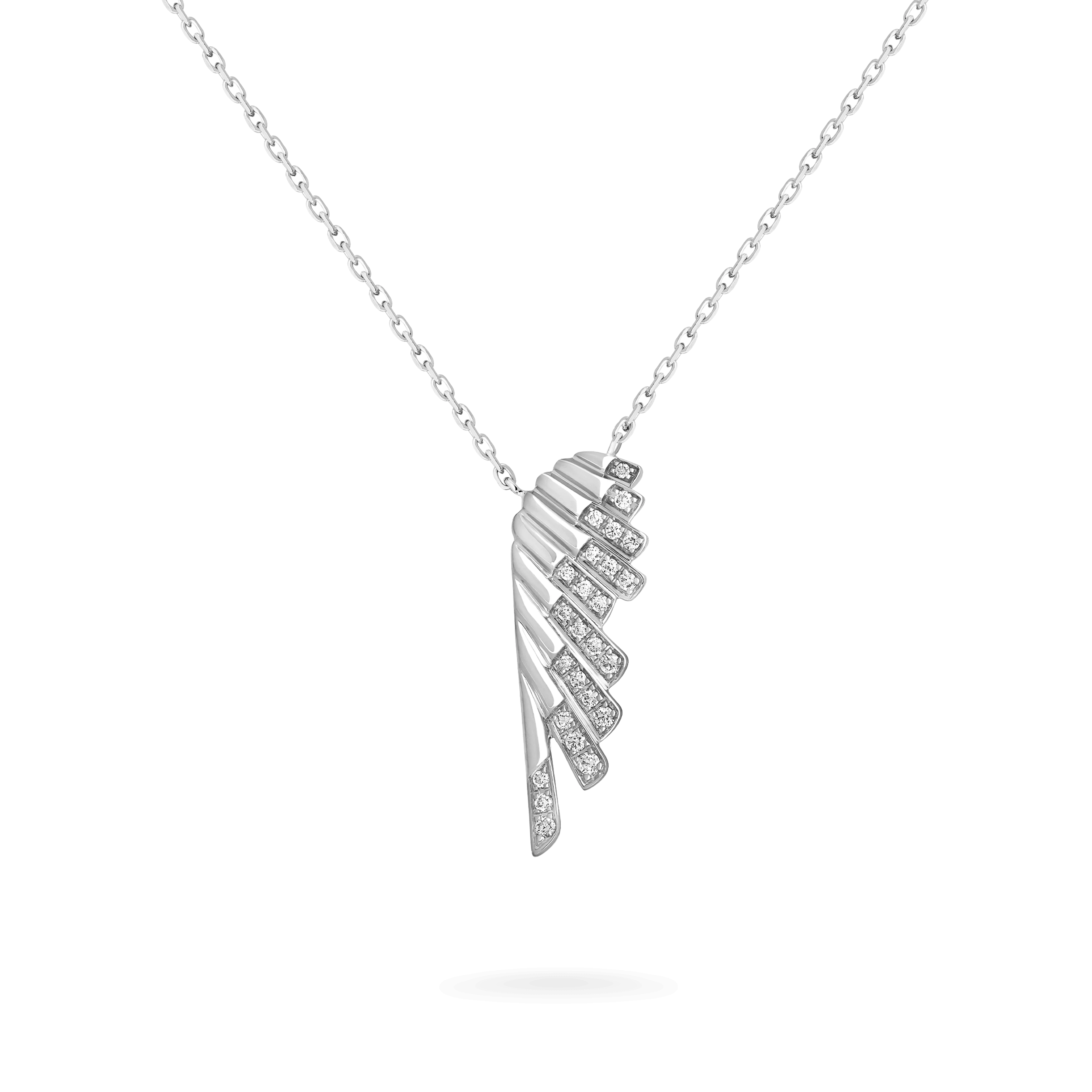 Wings Rising Mini Icons Diamond Pendant | In 18ct White Gold